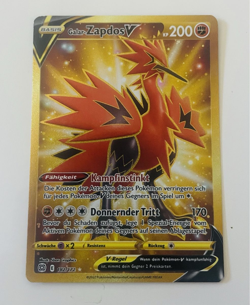 Pokémon Sammelbilder & Trading cards: Zapdos V de – Neu (gemäss Beschreibung) aus Zürich von Uglybuddha