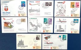 1967 - 1988 Swissair Erstflug Briefe Div.Destinationen