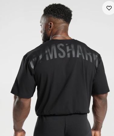 Gymshark Power Oversized T-Shirt Schwarz, neuwertig, XXL