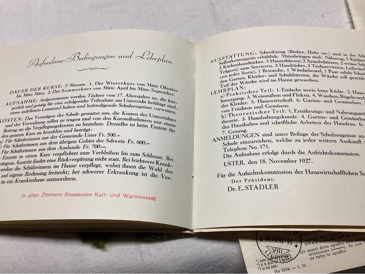 Ansichtskarten: USTER brochure 16 pages + 6 documents 1940 en lot – Gebraucht aus Luc (Ayent) von Rebouille 5