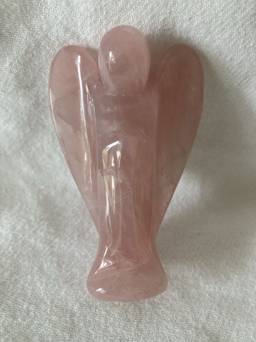 Statuette: Rosenquarz Engel, Geschenkidee mit Box – Nuovo e nell'imballaggio originale da Sornard - Nendaz venduto da Mapere