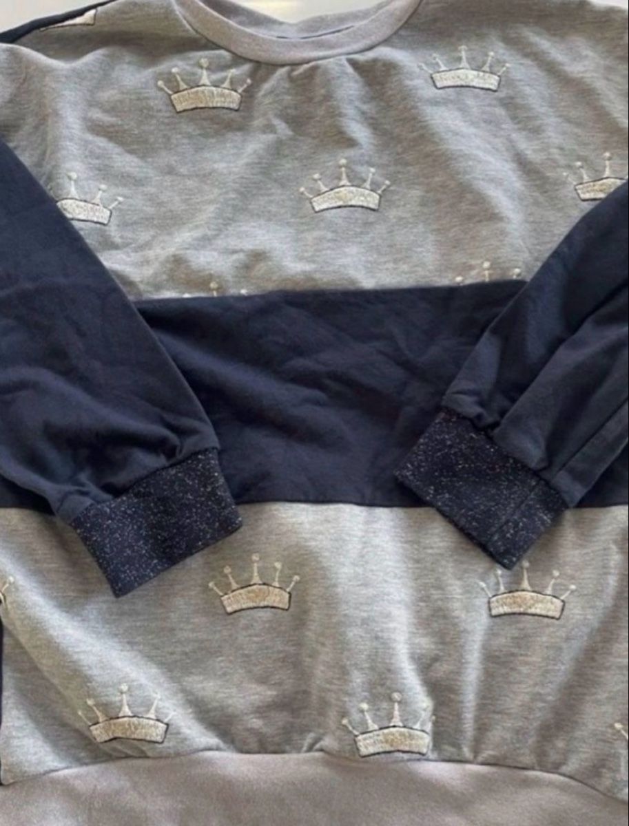Maglioni & Felpe: Sweater mit Kronenmuster Handmade unikat, Gr.128 – Nuovo (secondo la descrizione) da Freidorf TG venduto da nad_fxh7 1