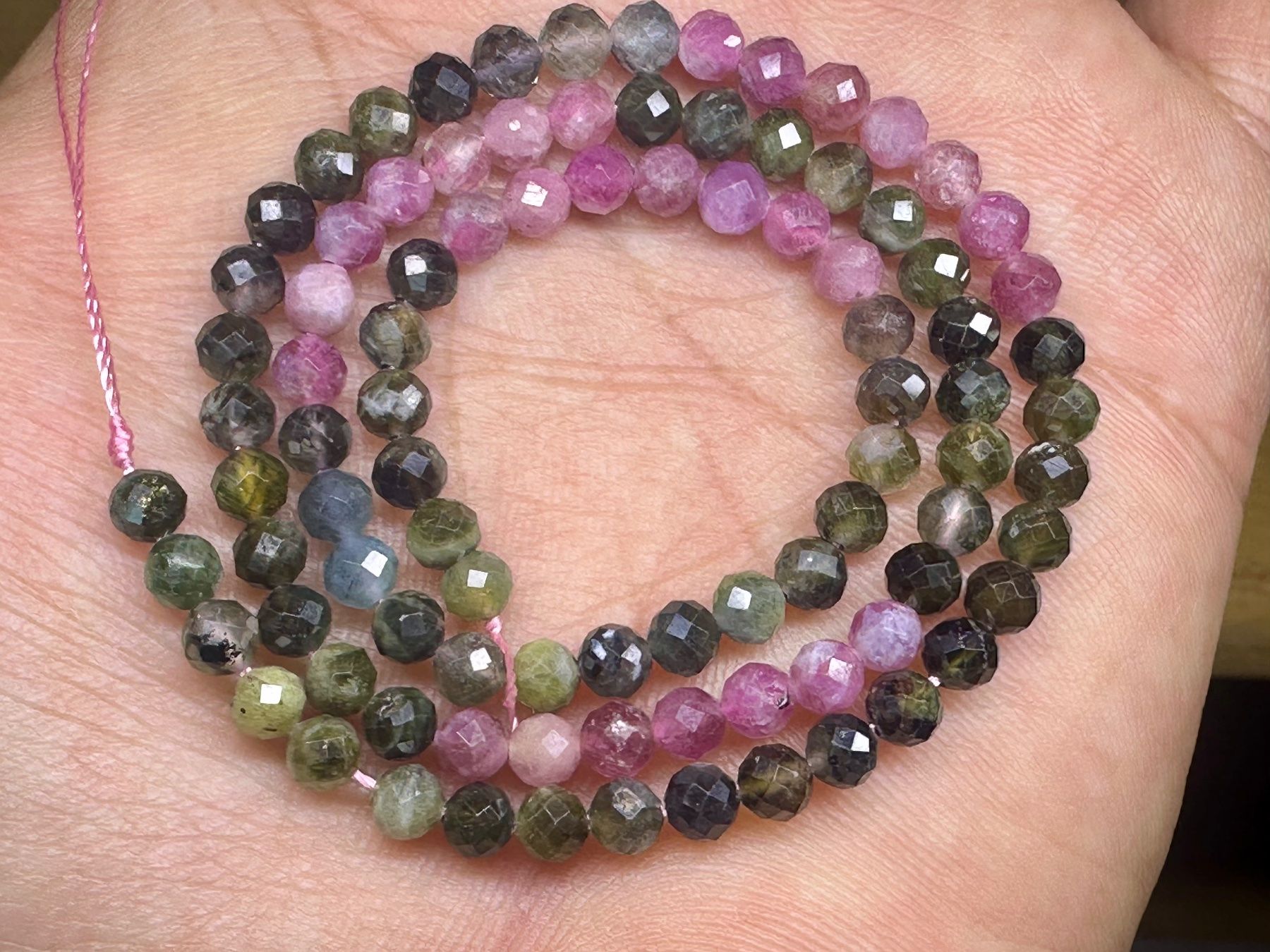 Edelsteine: Natürlicher Multicolor Turmalin Edelstein-Strang – Neu (gemäss Beschreibung) aus Langenthal von Seelenfreunde 9