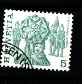 Tutti i francobolli: 1977 -  Volksbräuche / Sternsingen Bergün – Usato da Schaffhausen venduto da poststamp