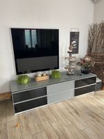 Fernsehermöbel Schwarz/Grau Massiv