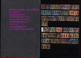 CH SLG i/Album ab Sitz.Helvetia auf 15 Seiten (K679)