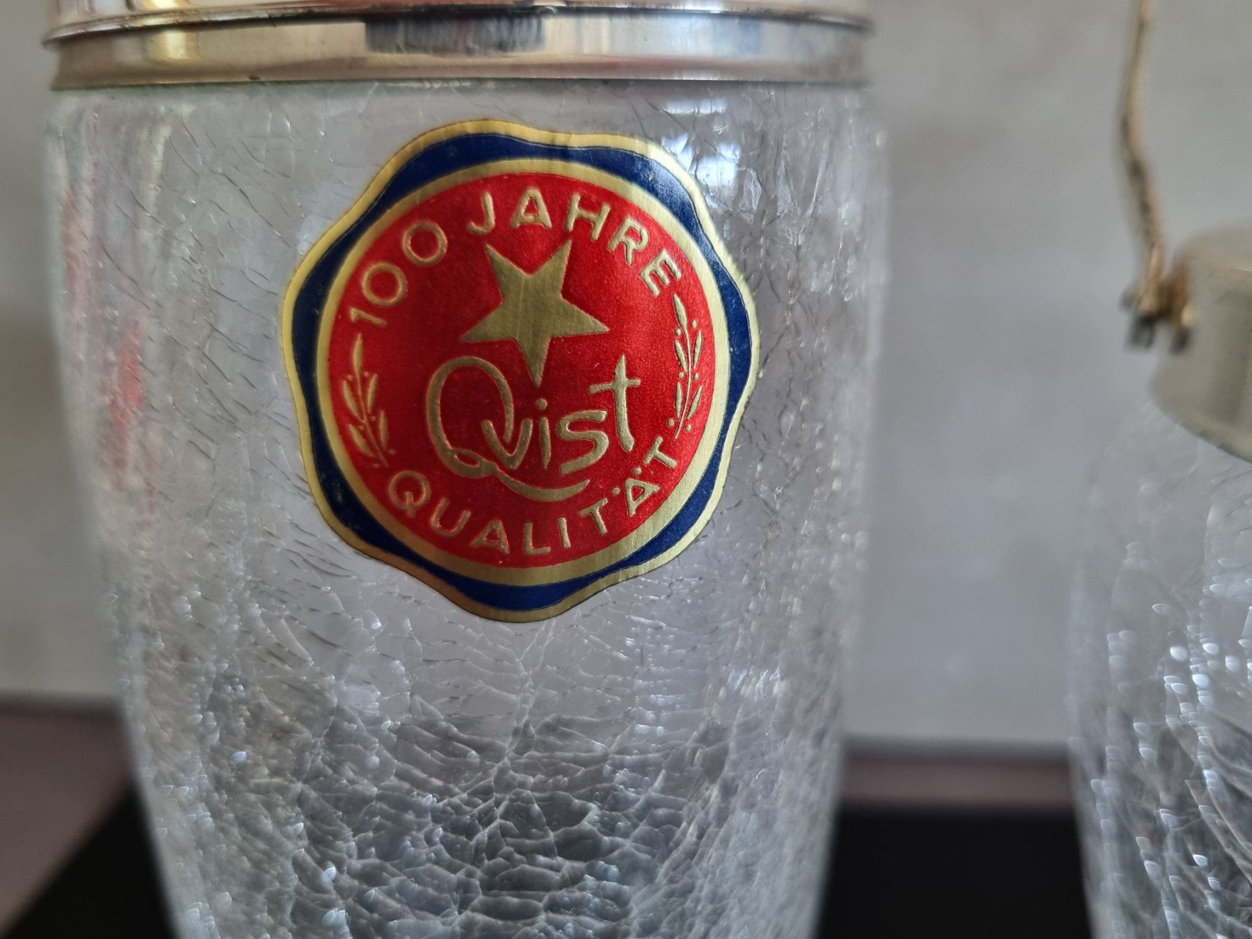 Küchengeräte: QUIST Craquelé Glas Cocktail Shaker mit Eisbehälter 1960er – Gebraucht aus Lenzburg von freedomky 2