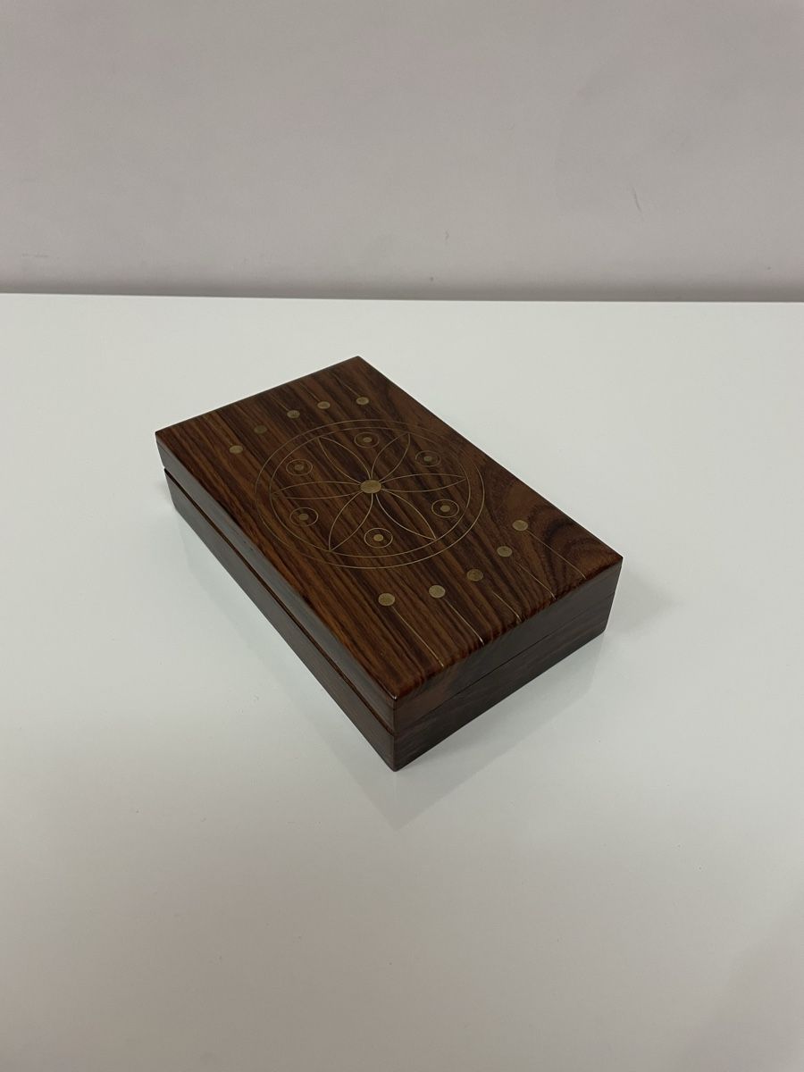 Dosen: Palisander Box mit Messing Einlegearbeit vintage Schatulle – Gebraucht aus Zürich von Vintagewiesel 5