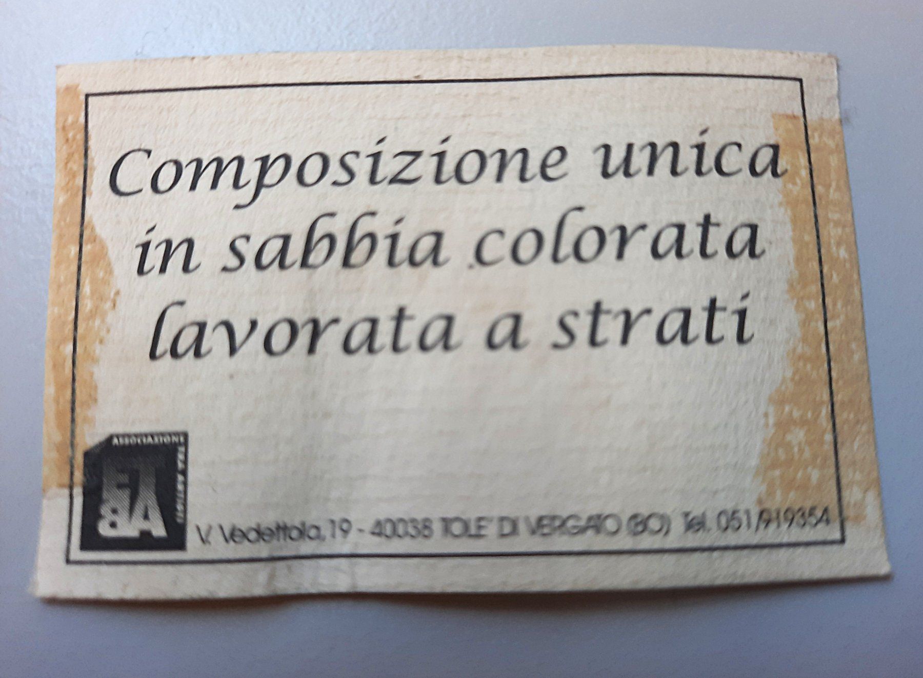 Apparecchiature e tecnologia a gas: Glasflasche mit farbiger Schicht Sand Composition – Usato da Beinwil am See venduto da Restwert_Beinwil 4