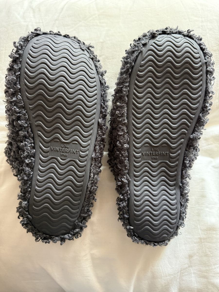 Scarpe da uomo: VINTERFINT, Slippers, grey L\XL (IKEA) – Usato da Minusio venduto da DeFringues 1