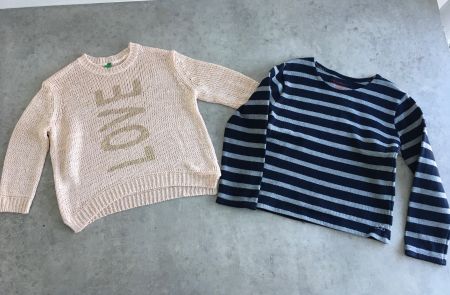 Kleiderpaket 2 Pullover Gr. 110 Benetton und Naturaline