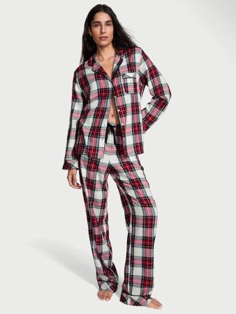 💕VICTORIA'S SECRET PINK💕 Leicht Flanell Pyjama Kariert M