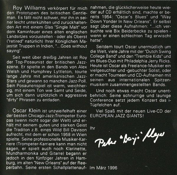 CD: Peter "Banjo" Meyer EUROPEAN JAZZ GIANTS Charly Antolini CD – Usato da Kandergrund venduto da Sososo 7