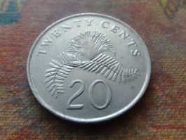 SINGAPOUR  20  Cents  1986
