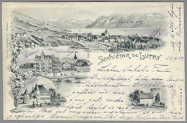 1902, LUTRY, SOUVENIR DE, JOLIE CARTE