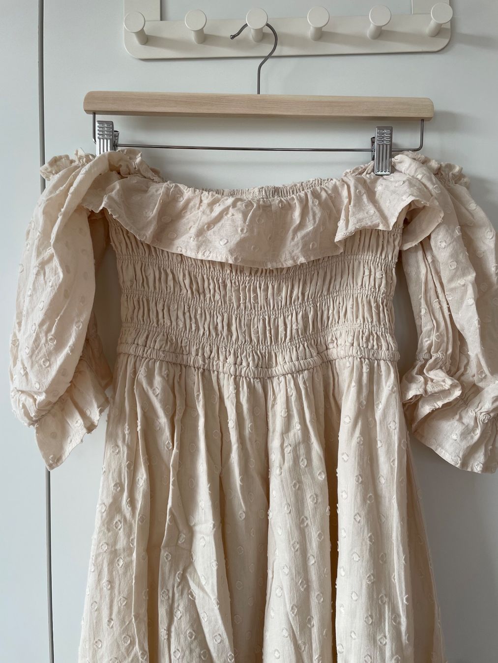 Vestiti: Wunderschönes Boho-Maxikleid, Off-Shoulder, Beige/Creme Gr M – Usato da Neukirch an der Thur venduto da bee88 2