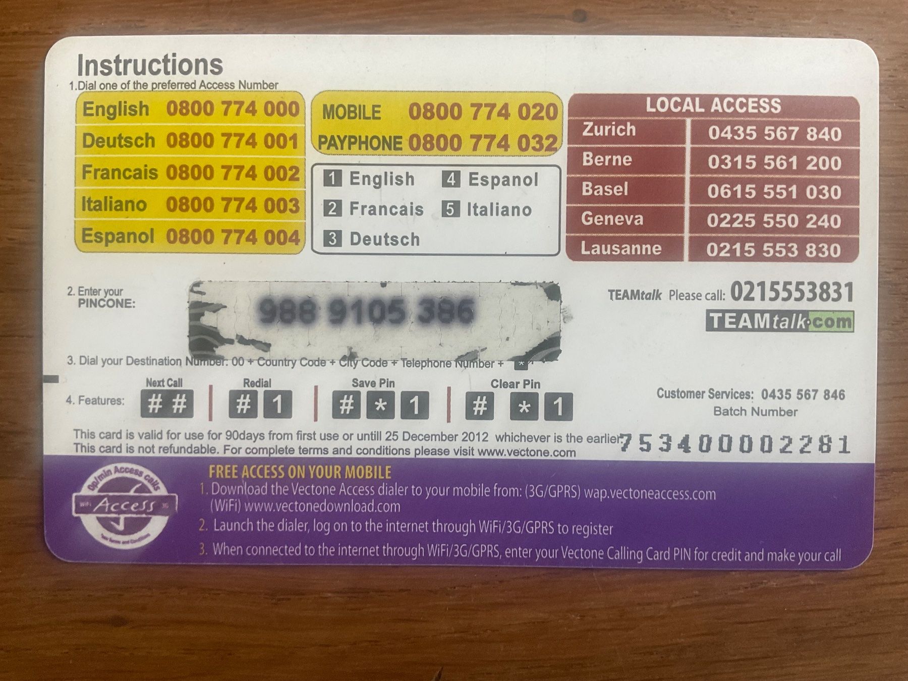 Telefon- & Taxkarten: Prepaid Telefonkarte Time – Gebraucht aus Zürich von Tolima194 1