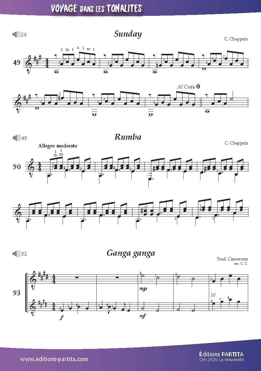 Bücher: VOYAGE DANS LES TONALITÉS - Méthode de guitare – Neu und originalverpackt aus St-Blaise von partita-ch 3