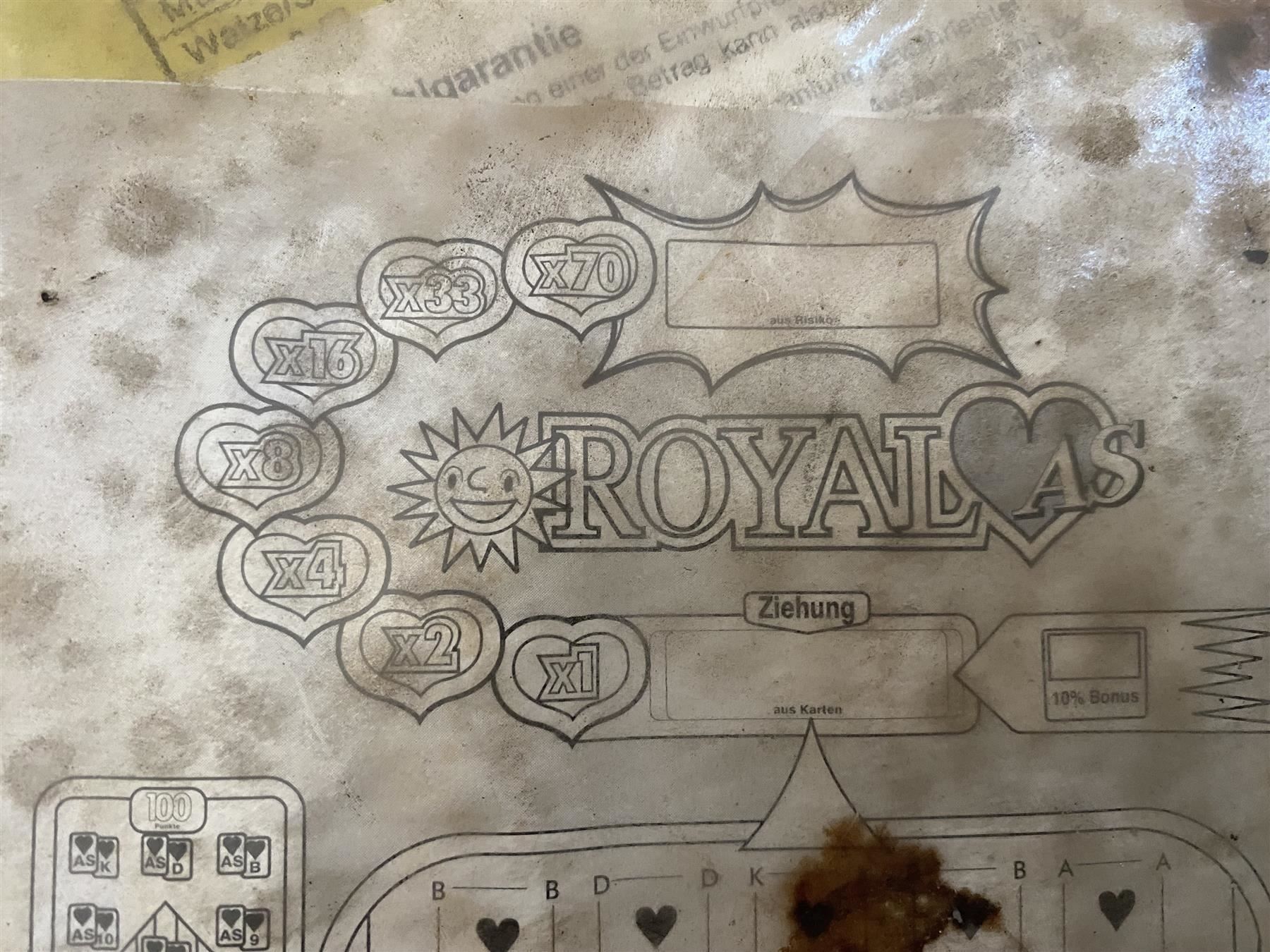 Flipper: Original Handbuch "Royal As" Geldspieler – Usato da St.Gallen venduto da kingsamas 2