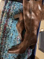 Damen Stiefel Leder braun Reissverschluss akzeptabel