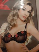 Sexy BH 75C Róza, Schwarz/Rot Neu!