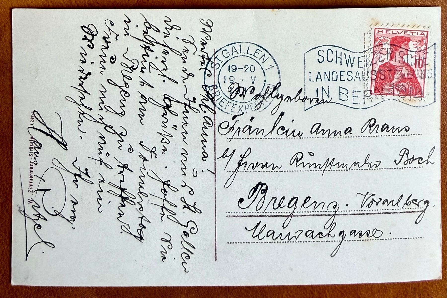 Cartoline postali: St. Gallen - Panorama 1920 – Usato da Lutry venduto da Ediego 1