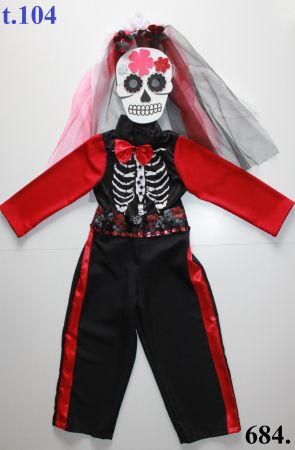 Costume squelette / Skelett   t. 104