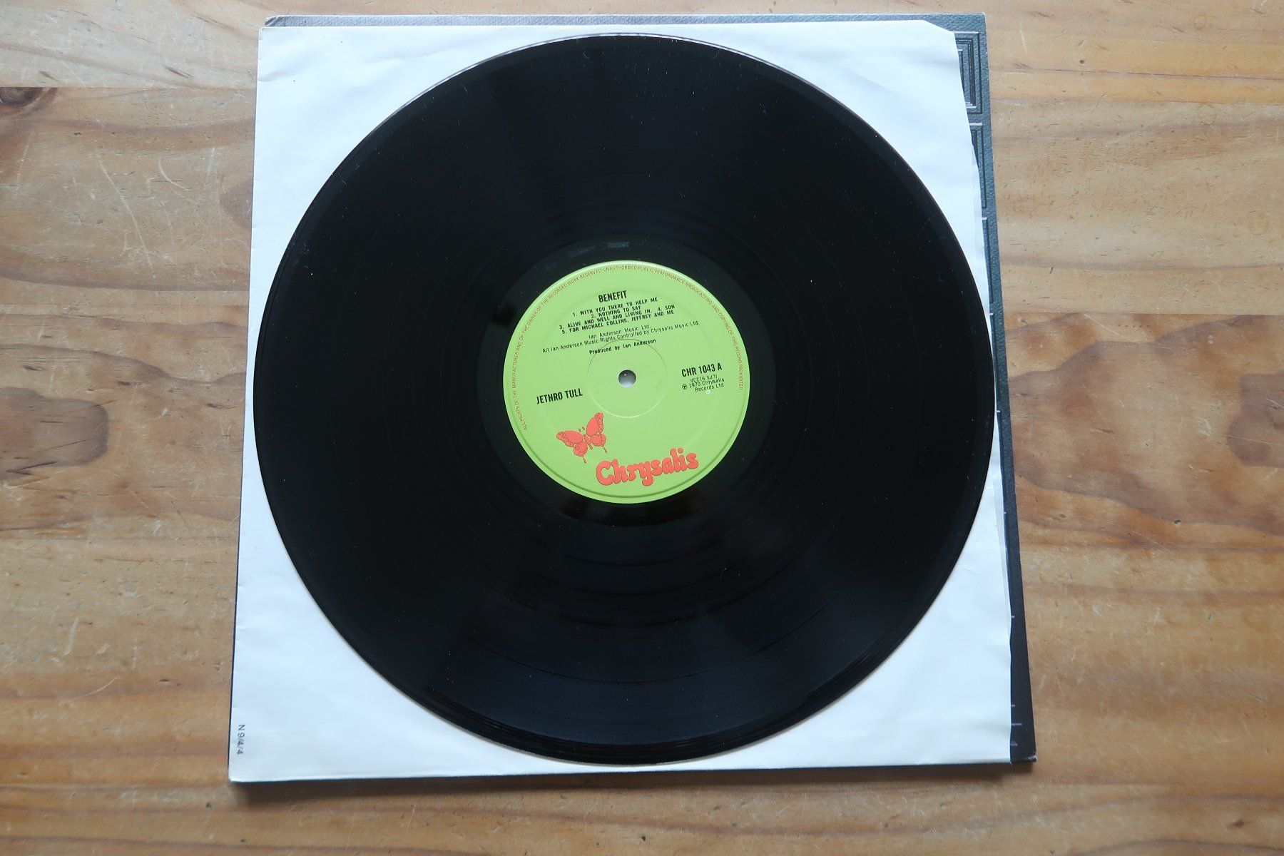 Dischi in vinile: JETHRO TULL - BENEFIT - Green Labels - VINYL LP – Usato da Basel venduto da Patiscat 3