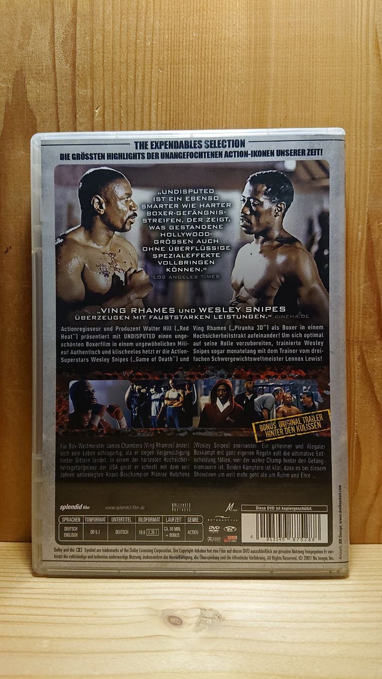 Tous les DVDs: UNDISPUTED Sieg ohne Ruhm DVD mit Wesley Snipes – D'occasion à Wilderswil par Exebub 1