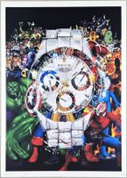 Death NYC Ltd Ed Pop Art Druck " Marvel Rolex