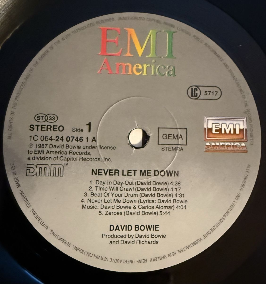 Dischi in vinile: David Bowie Never Let Me Down Vinyl Schallplatte – Usato da Goldach venduto da Donpancho 8