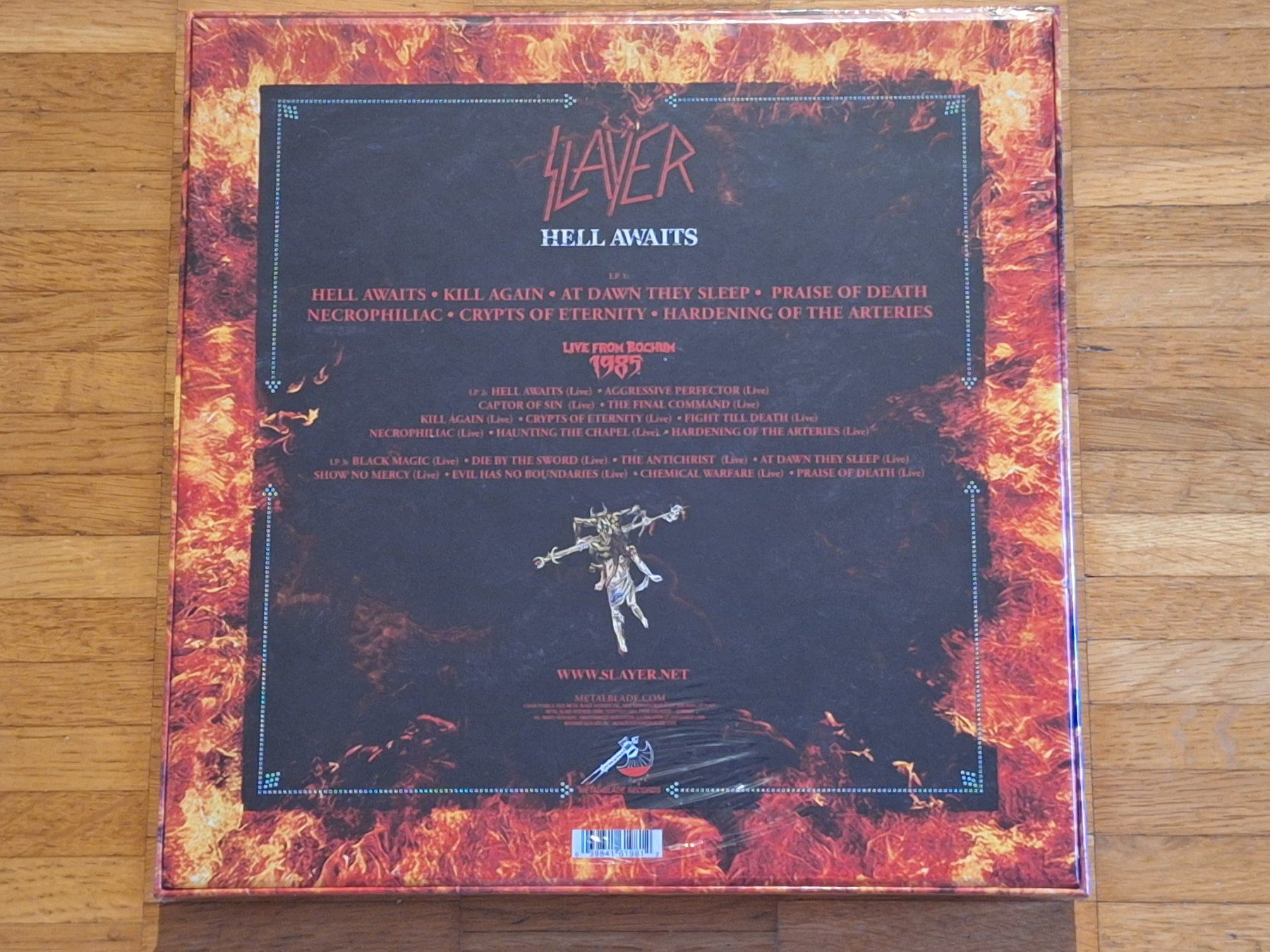 Schallplatten: Slayer, Hell Awaits - 3 LP Box Fire Splatter EU 2026 – Neu und originalverpackt aus Oberentfelden von Musicud 1
