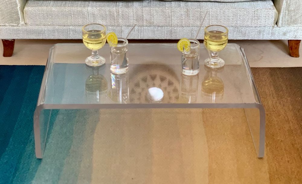 Puppenhaus Möbel Set - Miniatur Sessel & Couchtisch Für Wohnzimmer Deko