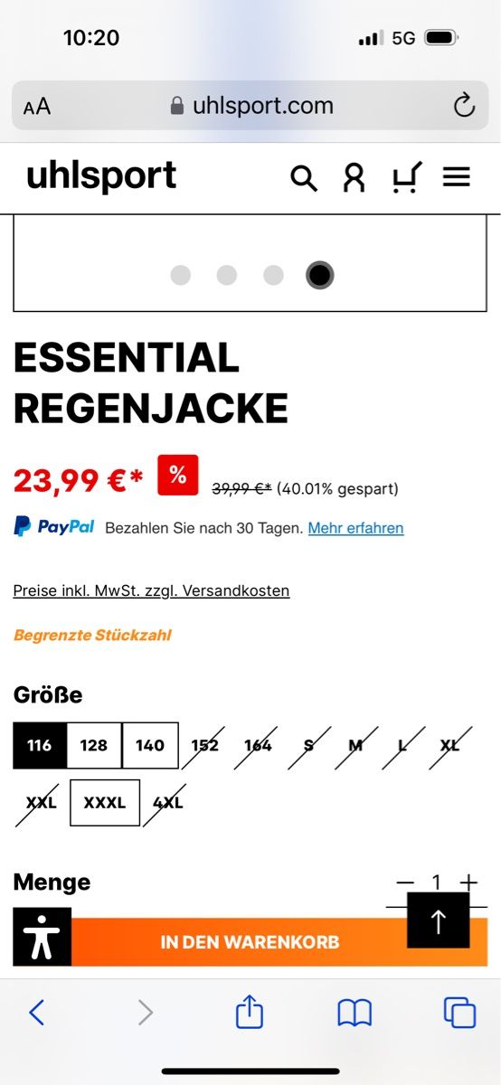 Giacche & Cappotti: Uhlsort Regenjacke Kinder – Nuovo e nell'imballaggio originale da zollikon venduto da mme_kwf2 7