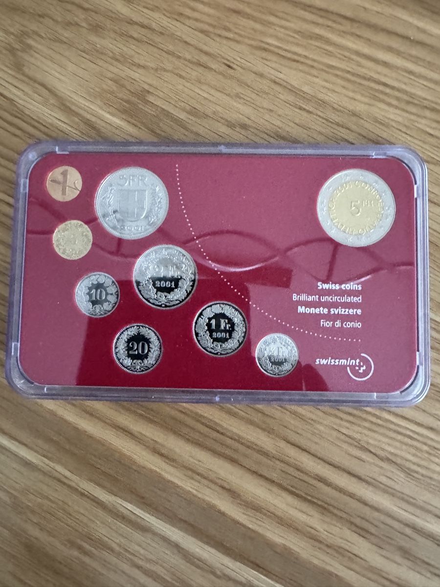 Toutes les monnaies: Schweizer Münzsatz 2001 Brilliant uncirculated OVP  – Neuf avec emballage d'origine à Basel par triniswiss68 3