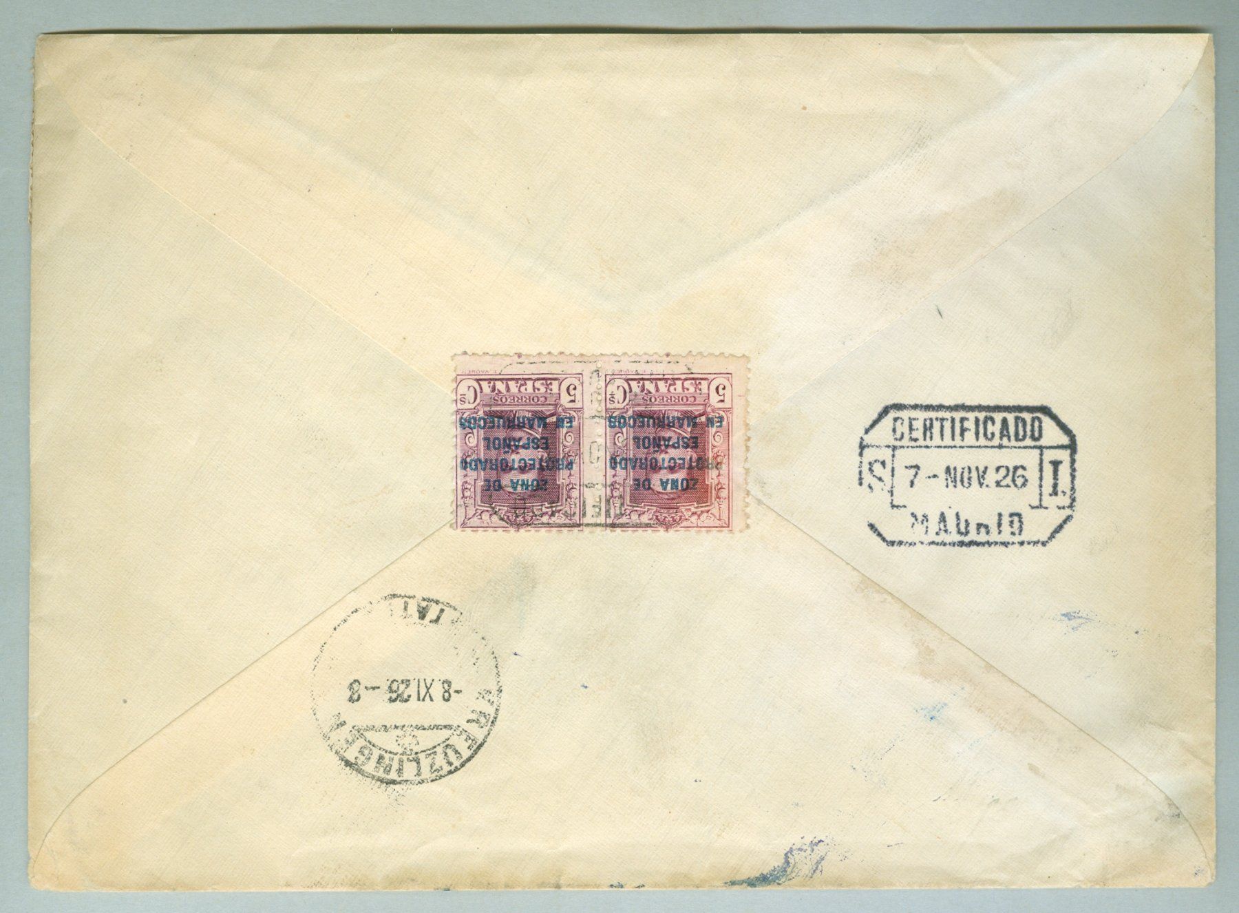 Tutti i francobolli: 1926 Spanisch Marokko Bedarfspost – Usato da Zürich venduto da yago-rot 1