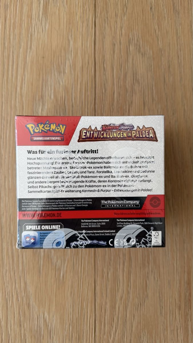 Pokémon Carte collezionabili: Entwicklungen in Paldea Display - DE🔥 GRATIS Versand – Nuovo (secondo la descrizione) da Luzern venduto da EmmentalerOG 2