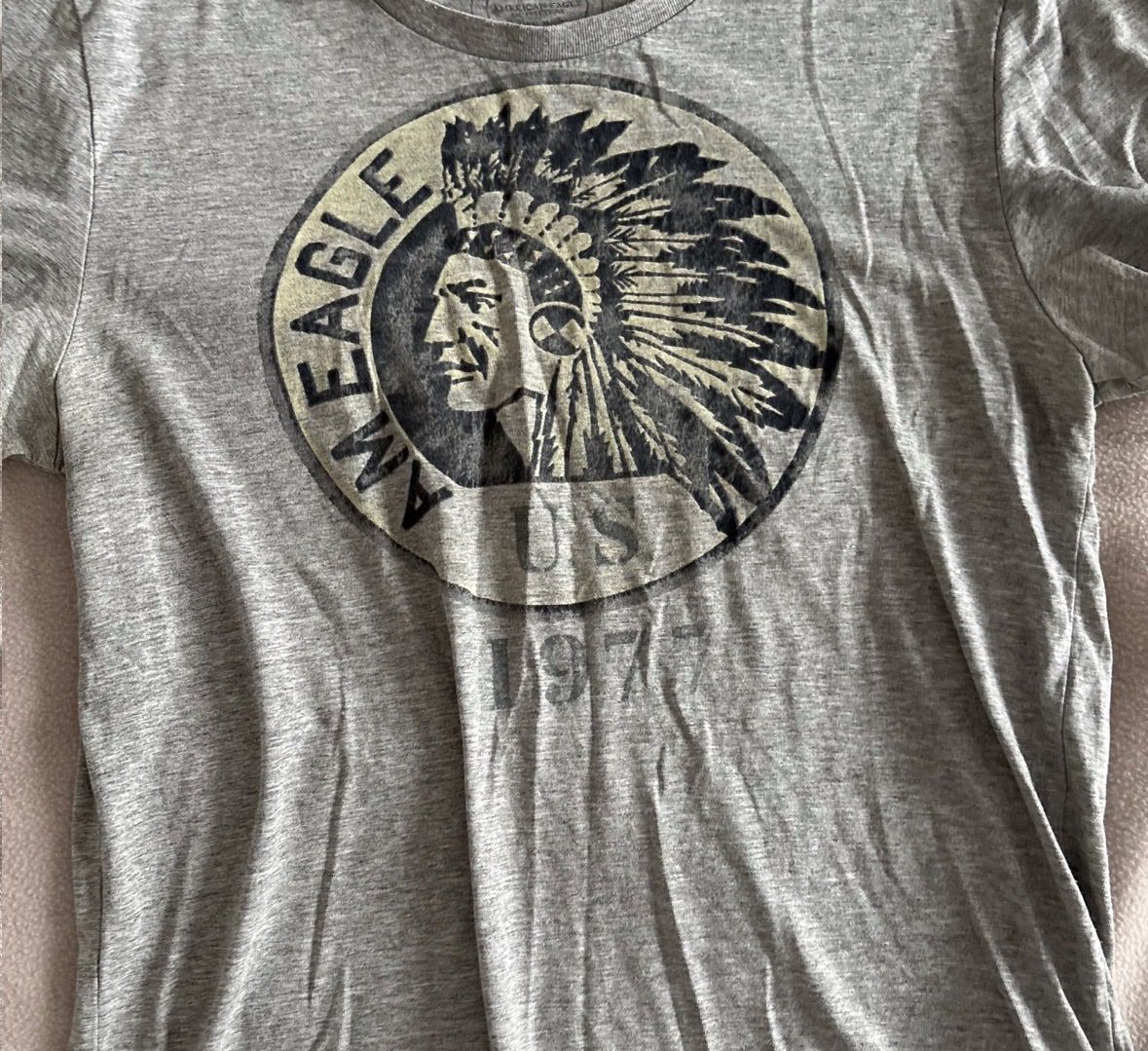 American Eagle T-shirts: t-shirt gris American Eagle – D'occasion à Montreux par m.mlkstn 1