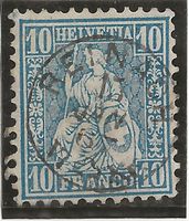 REINACH 15.01.67 Zu#31 Mi#23 Volltreffer Fingerhut [13A10]