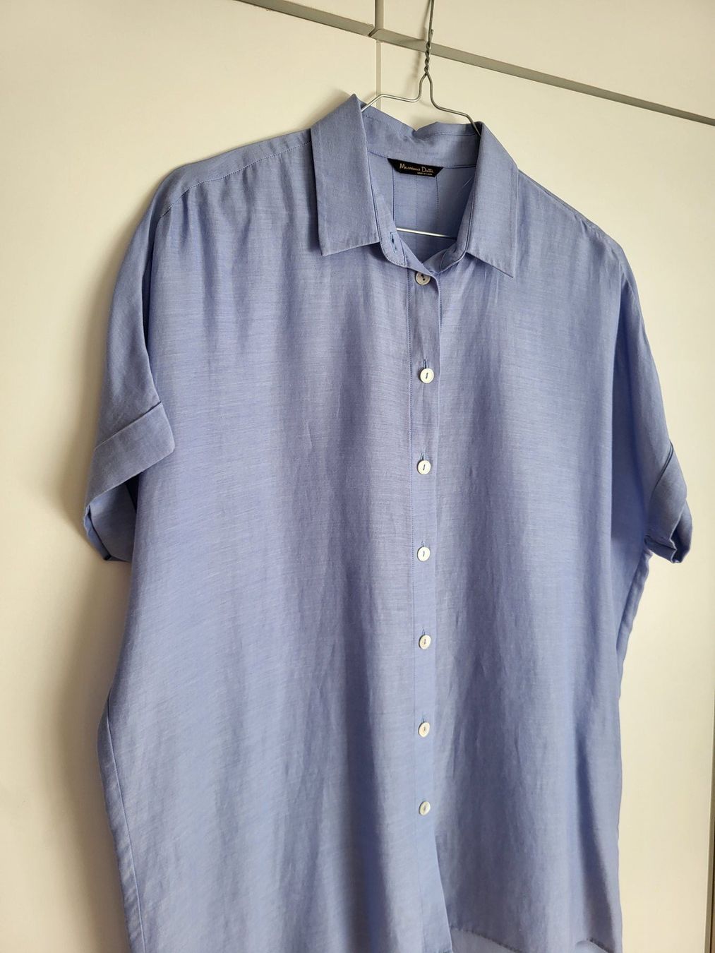 Massimo Dutti Chemisiers: Massimo Dutti Bluse Damen, Gr. S - blau, Baumwolle/Seide – D'occasion à Baar par clar6 1