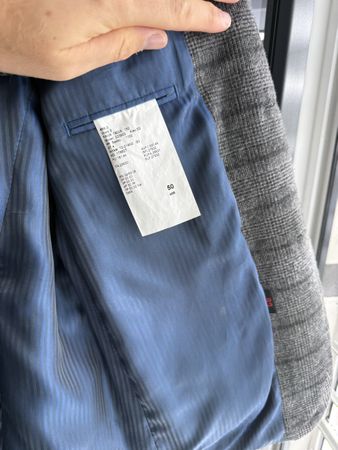 Sakko Karomuster grau Grösse 50 neuwertig