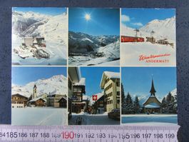 ANDERMATT WINTERSPORTPARADIES BERGBAHNEN 1975 URI AK