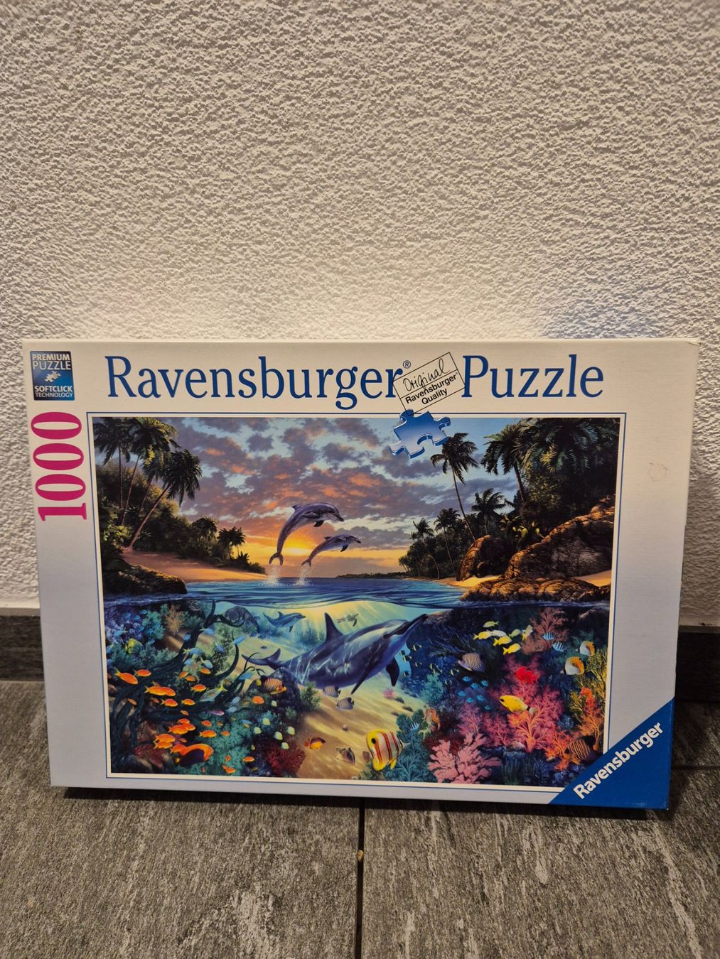 Ravensburger Puzzles: Puzzle 1000 Ravensburger "Delfine" – Gebraucht aus Auenstein von k.z