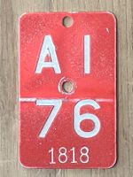 AI 76 - VELONUMMER - FAHRRADSCHILD - PLAQUE DE VELO - AI 76