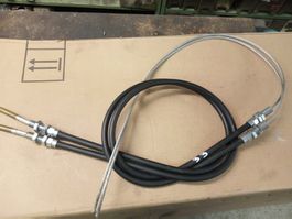 2x Bowdenzüge Drahtseil 5mm Hüllen-Seillänge 1400-2500 mm