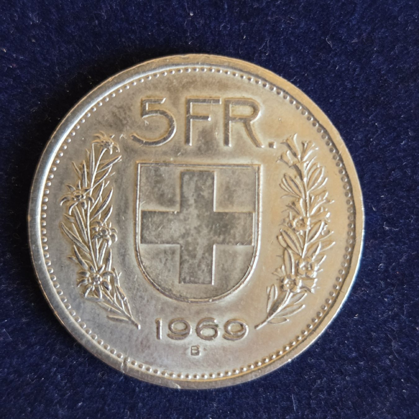 Alle Münzen: Silbermünze 5 Fr. CH von 1969 – Gebraucht aus Stans von Ducati16 1