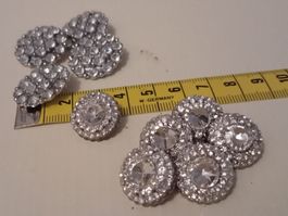 bottoni con strass 10 pezzi