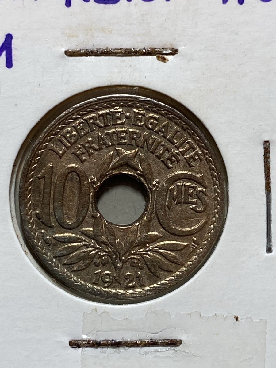 Tutti le monete: France - 10 centimes - 1921 – Usato da Payerne venduto da Mike1682
