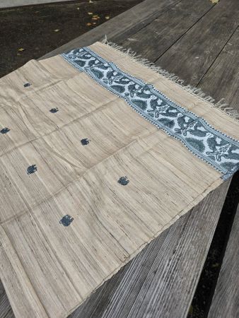Kleidung: Schal Wildseide mit Motiv Elefant-Indien