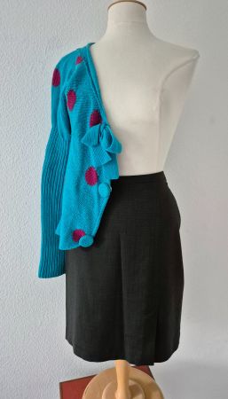 HALLHUBER ROCK JUPE ANTHRAZIT S BASIC GRAU BLUSE TOP TUNIKA